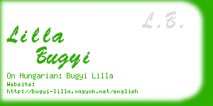lilla bugyi business card